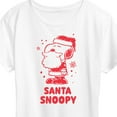 thumbnail image 3 of Peanuts - Christmas - Santa Snoopy - Women's Short Sleeve Graphic T-Shirt, 3 of 6