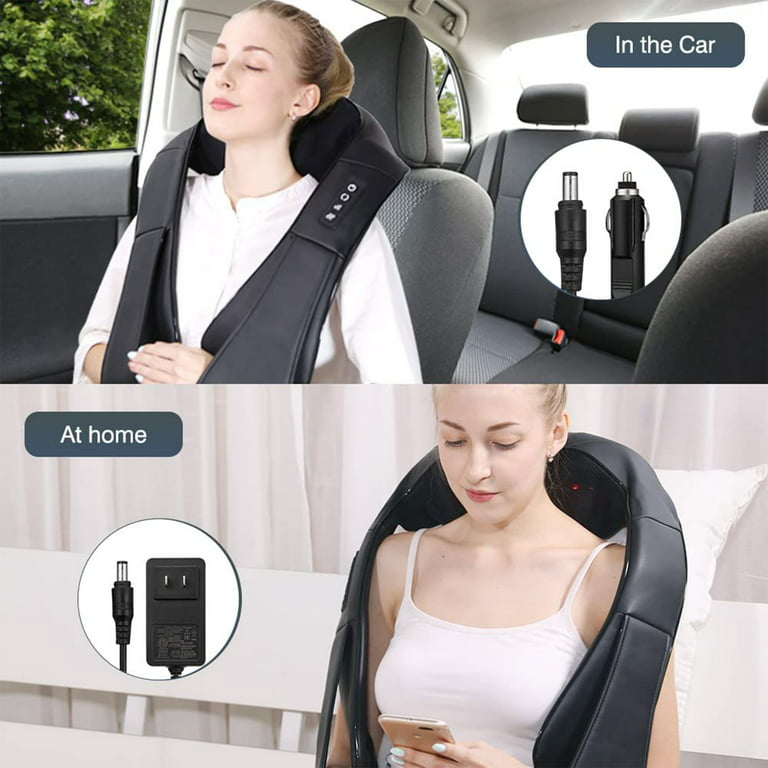 Shiatsu Neck and Back Massager with Heat Kneading, Pain Relief Home,  Office, Car