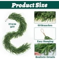 thumbnail image 3 of Satmonnus 9FT Norfolk Pine Garland, Real Touch Artificial Long Greenery Christmas Garlands for Table, Mantle, Wall, Stairs, Fireplace, Indoor & Outdoor Xmas Holiday Decorations (1 Pcs), 3 of 11