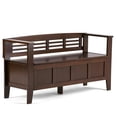 thumbnail image 2 of Atlin Designs Solid Pine Medium Rustic Brown Storage Bench Rectangular 48" Assembled, 2 of 5