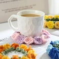 2Pcs 3D Flower Crochet Handmade Knitted Floral Creative Lily Of The