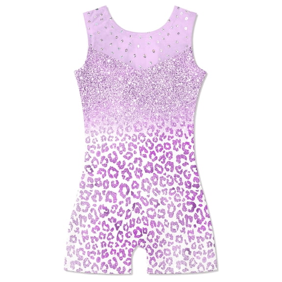 Gymnastics Leotards for Girls Toddler Unitard Biketard Clothes Cute Kid Dance Outfit 3-7T