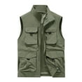 thumbnail image 3 of Bcfgryg Men's Solid Colour Outdoor Sports Casual Style Lightweight With Pockets Workwear Vest Jacket Lightweight Men's Vest, 3 of 3