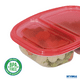 thumbnail image 5 of Set 10 Topper Reutilizables De Plástico Rectangular STYRKA 2 Divisiones Con Tapa Almacenamiento De comida Para Microondas, 5 of 5