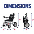 thumbnail image 3 of LEON Foldable Lightweight Motorized Premium Electric Wheelchair 400lbs Max Load -500W- 18Miles, 3 of 10