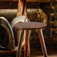 thumbnail image 5 of FUEENIRVA Wooden Stool Seat Replacement Canteen Stool Wooden Seat Brown for Home Use 1Pcs, 5 of 7