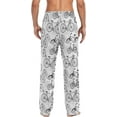 thumbnail image 2 of FREEAMG Bicycle Bike Print Pajama Pants for Men, Men's Separate Bottoms, Comfortable Lounge Pants, 2 of 7