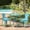Teal, variant on 3-piece Metal Chat Set / Water-resistant for Garden Use