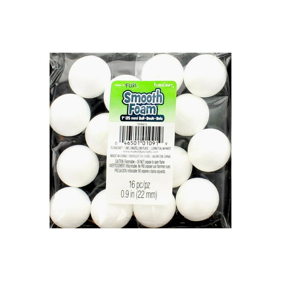FloraCraft Foam SmoothFom Ball 1" 16pc
