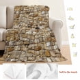 thumbnail image 5 of Brown Beige Stones Blanket Soft Cozy Warm Throw Blanket for Couch, Plush Fuzzy Flannel Fleece Blankets for Sofa, Farmhouse Stones Modern Art Bed Blankets Lightweight Gifts for Women, 50"x60", 5 of 9