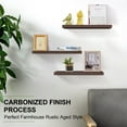 thumbnail image 4 of 17inch 3 Pcs Solid Wood Wall Mounted Floating Shelves for Bedroom Bathroom Living Room, 4 of 5