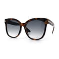 thumbnail image 4 of Womens XL Oversized High Temple Horn Rim Plastic Sunglasses Tortoise - Smoke, 4 of 8