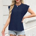 thumbnail image 6 of Blouses for Women Dressy Casual 3/4 Length Sleeve Womens Tops with Smocked Cuffs, 6 of 7