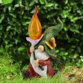 thumbnail image 3 of Lámpara Estatua de enano de energía solardecoración de escultura de elfo de resina para jardín al aire libre (B) Ehuebsd Para estrenar, 3 of 9