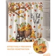 thumbnail image 6 of Fall Thanksgiving Shower Curtain Set ，Waterproof Fabric Shower Curtains Leaves Gnome Pumpkin Squirrel Linen Shower Curtains for Bathroom,Bathroom Decor 54x"78", 6 of 7