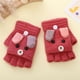 thumbnail image 1 of Gorra interior exterior niños, guantes de lana sin dedos con manta de mitn, convertibles, para niña niño, suave, impermeable, para clima fro, porttiles, de algodn, para actividades al aire, 1 of 6