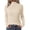 Beige, variant on Women' Turtleneck Sweaters Fall Fitted Long Sleeve Pullover Sweater Ribbed Knit Basic Tops
