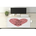 thumbnail image 2 of Love What You Do Computer Mouse Pad, Hand Drawn Heart Shapes Love with Inspirational Words, Rectangle Non-Slip Rubber Mousepad X-Large, 35" x 15" Gaming Size, Coral Charcoal Grey, by Ambesonne, 2 of 2