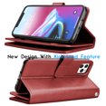 thumbnail image 4 of Tekcoo for 2019 iPhone 11, 11 Pro, 11 Pro Max Case Wallet, Luxury ID Cash Credit Card Slots Holder Carrying Pouch Folio Flip PU Leather Cover [Detachable Magnetic Hard Case] Lanyard - Wine Red, 4 of 6