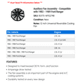 thumbnail image 2 of Auxiliary Fan Assembly - Compatible with 1983 - 1989 Ford Ranger 1984 1985 1986 1987 1988, 2 of 2
