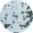 thumbnail image 1 of Ahgly Company Indoor Round Abstract Cadet Blue Green Abstract Area Rugs, 7' Round, 1 of 6