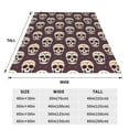 thumbnail image 3 of Pofeuu funny Skull star Print Ultra-Soft Micro Fleece Blanket,for Bed Or Sofa,All Season Throw Blankets Flannel Blanket-60"x50", 3 of 7