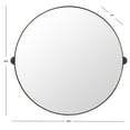 thumbnail image 5 of SAFAVIEH Eldia 36 in. Dia Round Solid Mirror, Black, 5 of 7