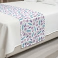 thumbnail image 2 of Dragon Bed Runner, Repeating Pattern of Fruits and Feathers Pineapples Tropical, Decorative Accent Bedding Scarf for Hotels Homes and Guestrooms, Queen, Pale Pink Pale Blue, by Ambesonne, 2 of 2