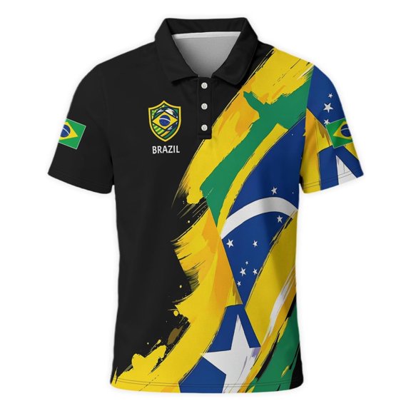 Men's Polo Shirts Short Sleeve Golf T Shirt Summer Graphic Print Classic Shirt