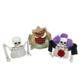 thumbnail image 5 of Halloween Decoration, Clown Skeleton, Torso Skeleton, Groundbreaker Prop, 10X9 Inch Light-Up Half-Body Skeleton with Purple Clown, Fake Red Rose for Spooky Party Display, 5 of 9