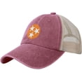 thumbnail image 1 of Tennessee Tri Star Flag Cowboy Mesh Baseball Cap Women'S Man Outdoor Cap, 1 of 8