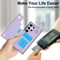 thumbnail image 4 of Wallet Case for Samsung Galaxy S24 Ultra with Shoulder Strap & RFID Blocking Card Slots Holder Kickstand & Finger Ring, Magnetic Flip Folio Zipper Purse Case, PU Leather Cover Handbag, Violet, 4 of 8
