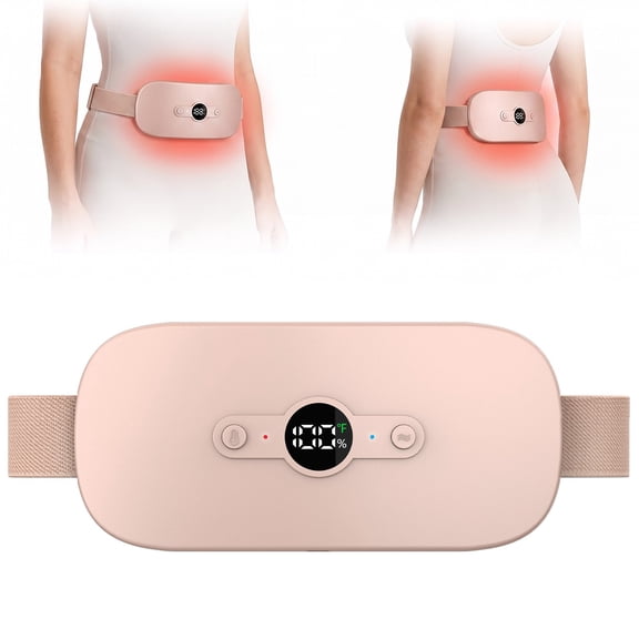 Behome Portable Heating Pad for Period Cramps, 6 Heat Levels and 6 Massage Modes, Electric Cordless Menstrual Period Heating Pad Belt for Cramps, Women and Girl