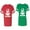 Men Red / Women Green, variant on Forever Together Matching Couple Cotton Jerseys (Men Red / Women Black) (Men S / Women S)