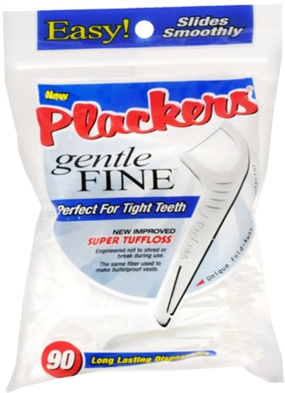 Plackers Dental Flossers Gentle Fine 90 Each