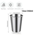 thumbnail image 5 of 4 Pcs Stainless Steel Cups 12 oz Shatterproof Metal Cups Unbreakable Stackable Drinking Glasses Metal Drinking Glasses,Reusable BBQ Cups Tumblers Set for Coffee Beer Bar Home Travel Outdoor Camping, 5 of 9