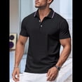 thumbnail image 4 of Camisa Casual de Corta para Hombre - Colección de Colores Lisos - Verano 2025 Negro XL, 4 of 7