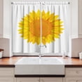 thumbnail image 2 of Ambesonne Sunflower Kitchen Curtains, Digital Art Floral Petal, 55"x30", Earth Yellow and Marigold, 2 of 3