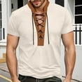 thumbnail image 2 of Afdoent Mens T-Shirt Male Casual T Shirts Stylish Braided Design With Color Block For Everyday Wear Summer Soft Comfort Tee Shirts, 2 of 8