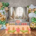 thumbnail image 3 of White Snowy Christmas Photography Backdrop Xmas Trees Candle Window Photocall Background Child Studio Photocall Supplies, 3 of 8