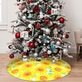 thumbnail image 4 of KLL 30" Christmas Tree Skirt Sunflowers2 Xmas Tree Skirts Mat for New Year Xmas Holiday Party Indoor Outdoor Home Decoration, 4 of 5