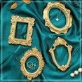 thumbnail image 3 of EIMELI Photography Backdrop Golden Vintage Photo Frame Nail Decor Home Photo Background Props Ornament Decor, 3 of 6