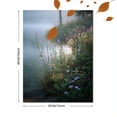 thumbnail image 3 of Sunrise Floral Landscape Watercolor Canvas Print, Living Room Bedroom Dining Room Office Hotel Decor, 3 of 8