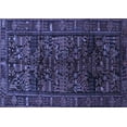 thumbnail image 1 of Ahgly Company Machine Washable Indoor Rectangle Persian Blue Traditional Area Rugs, 5' x 8', 1 of 4