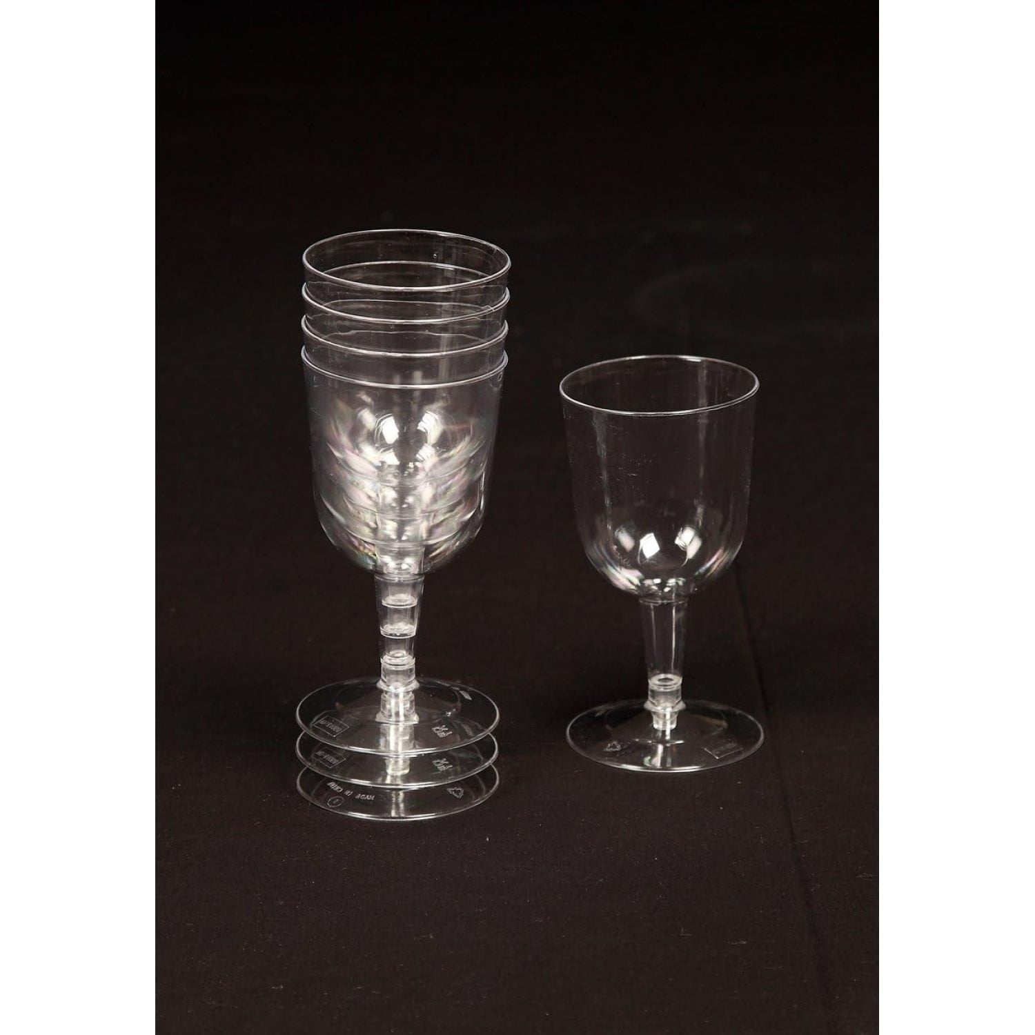 Clear Plastic Wine Glasses, 6oz., 6ct. Pack by Party!