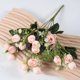 thumbnail image 1 of Nvzi 3 piezas de flores artificiales de tacto real para decoración del hogar, oficina, boda, arreglo floral (color champán, 30 cm de largo), 1 of 5