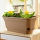 thumbnail image 3 of Maceta de plástico rectangular de 40 cm con riego automático, maceta decorativa moderna para todas las plantas, flores, hierbas, color marrón, juego de 2 Vhermosa ZYY-0601, 3 of 5