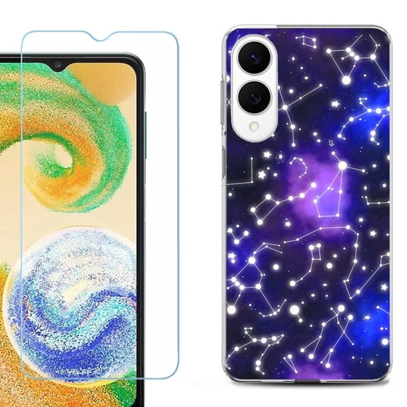 For Samsung Galaxy S25 Edge 5G Protective Shockproof Phone Case with Tempered Glass Screen Protector, by OneToughShield - Constellations