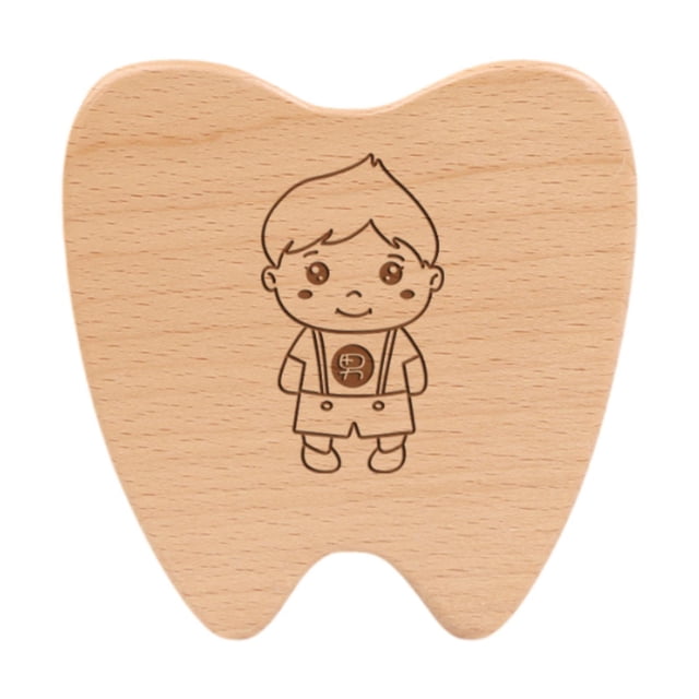 Caja de almacenamiento de dientes de bebé recipiente de diente para niños para baby shower Chico