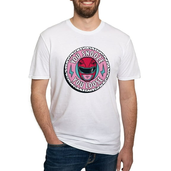 CafePress - Power Rangers You Snooze You Men's Classic T Shirt - Fitted T-Shirt, Vintage Fit Soft Cotton Tee